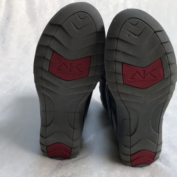 Anne Klein Sport Grania Snow Boots w/Pewter Plaid Faux Fur Mid Calf Women’s 8M - Picture 4 of 4